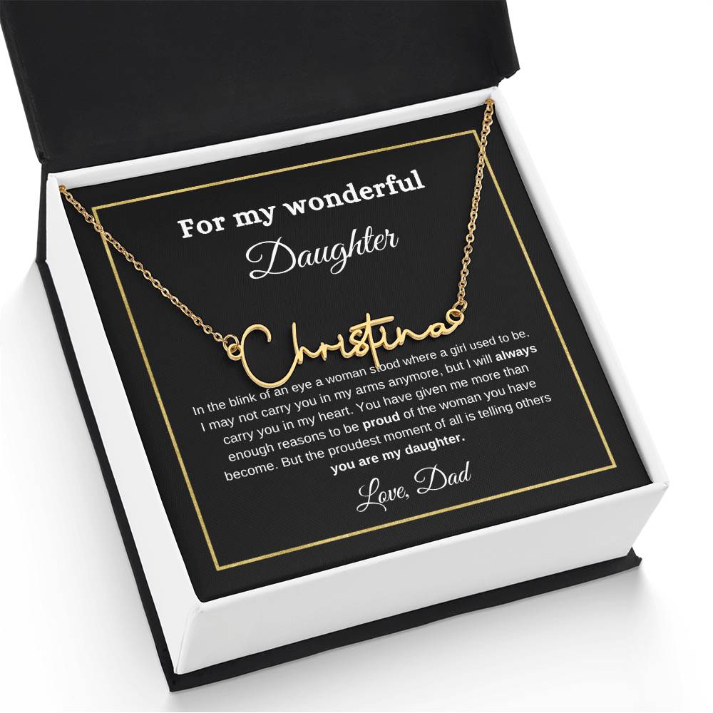 To Daughter | Name necklace | Love Dad