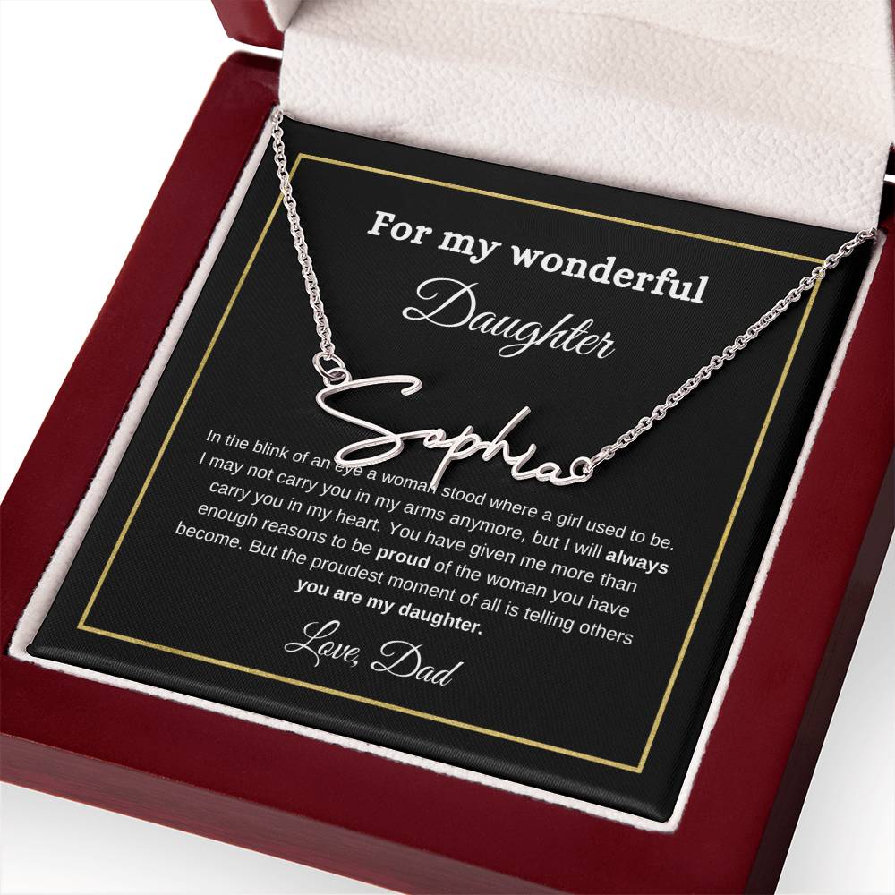 To Daughter | Name necklace | Love Dad