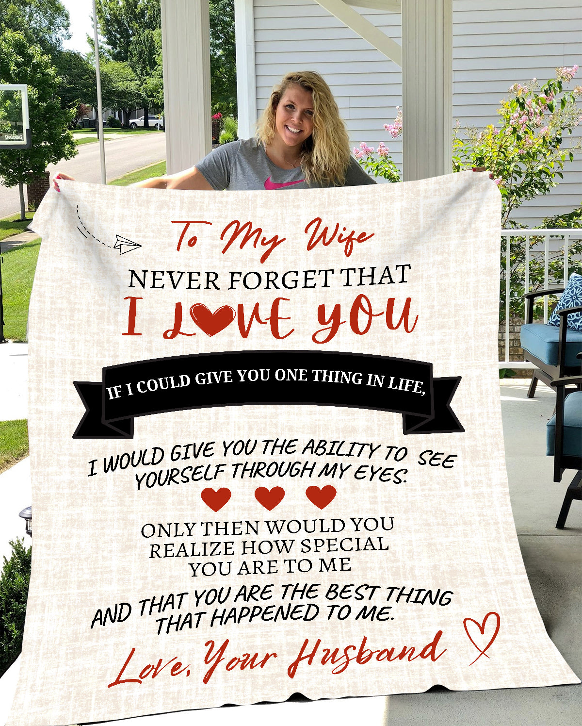 To My Wife | Blanket | Plush Velveteen