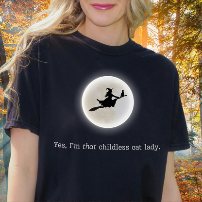 Witch | Childless Cat Lady | Halloween | T shirt